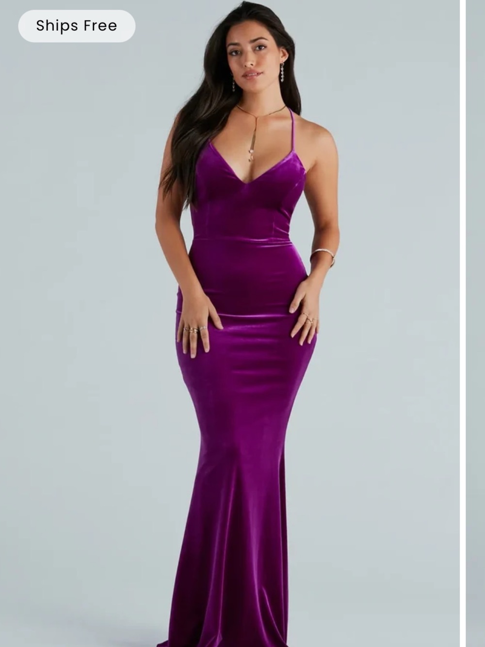 Kristine Formal Velvet Mermaid Long Dress